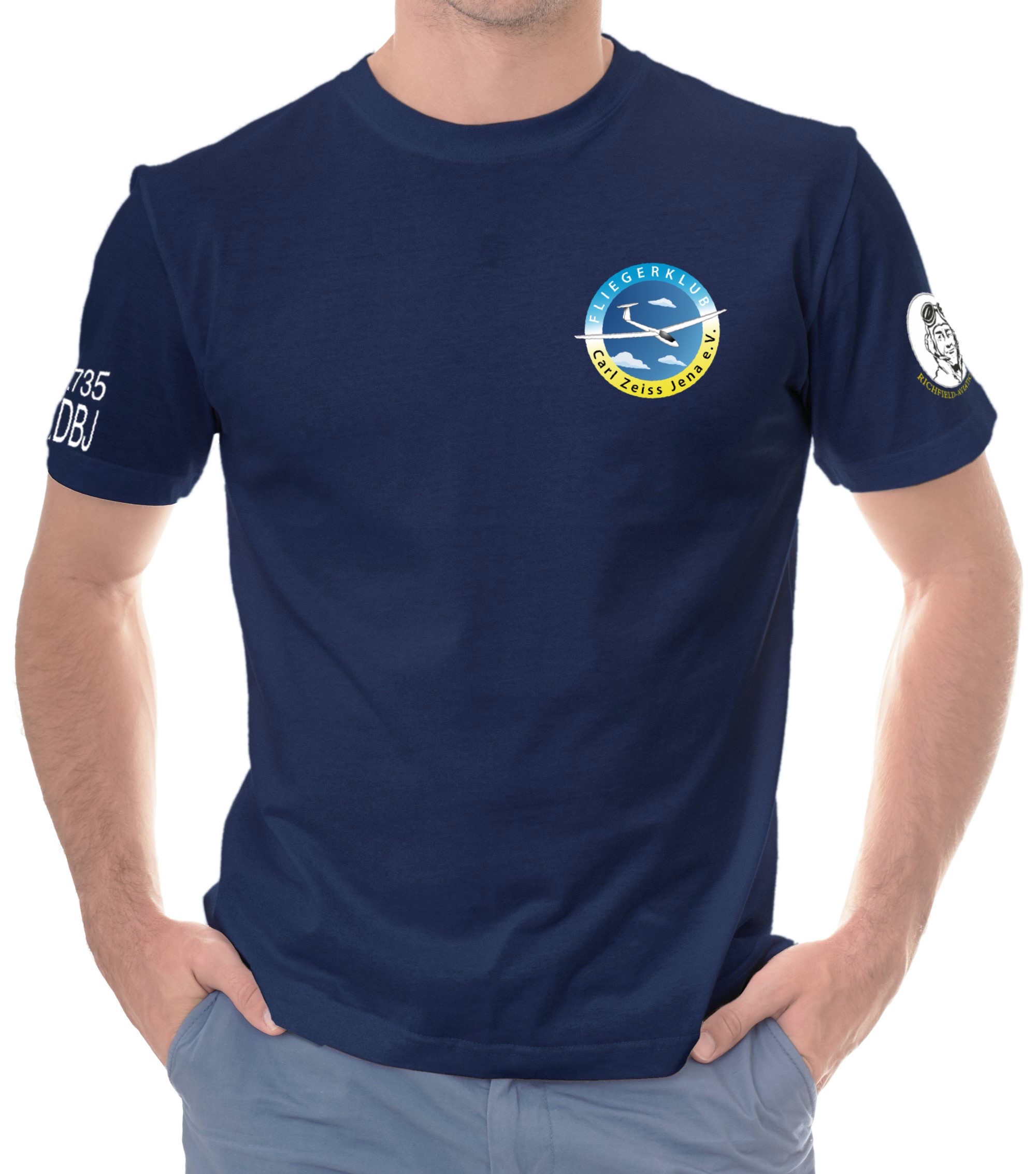 EDBJ-men-t-shirt-navy-01 Herren T-Shirt Fliegerklub Carl Zeiss Jena e.V.