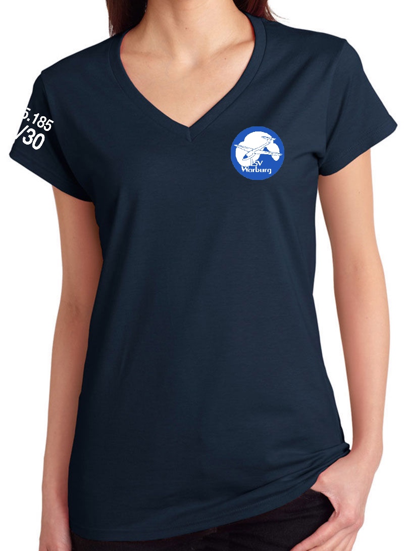 LSV-Warburg-lady-t-shirt-navy-011 Damen T-Shirt V-Ausschnitt LSV Warburg e.V.