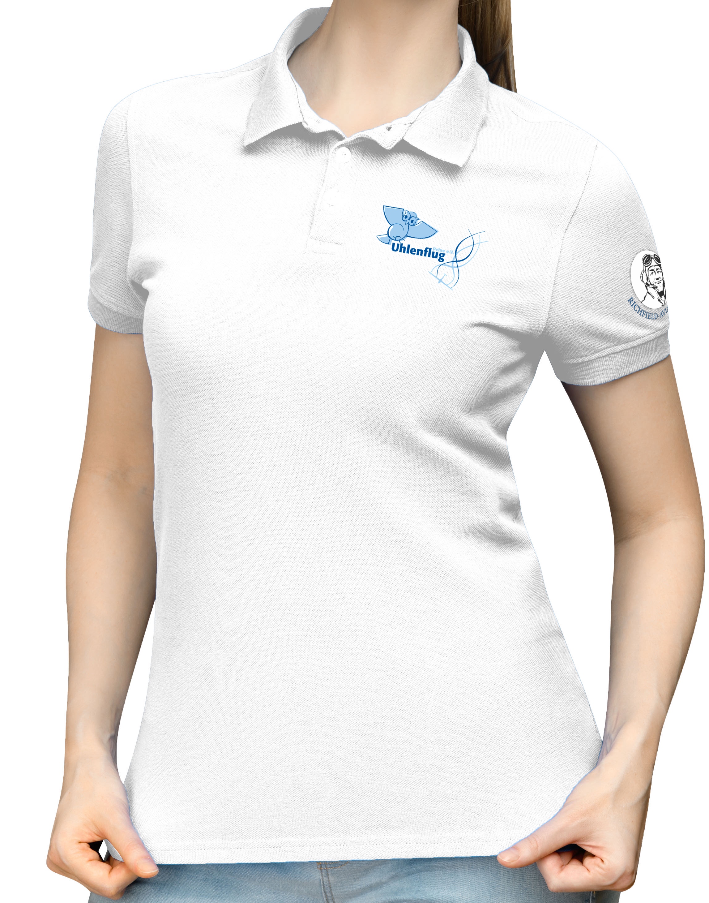 EDVP-lady-polo-white-01 Damen Polo-Shirt Uhlenflug Peine e.V.