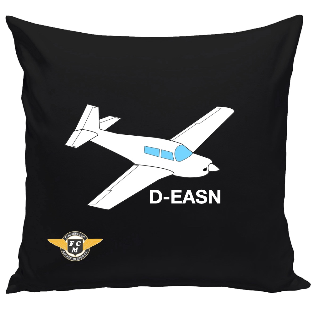 EDKA-cushion-ASN-black Kissen Fliegerclub Merzbrück e.V.