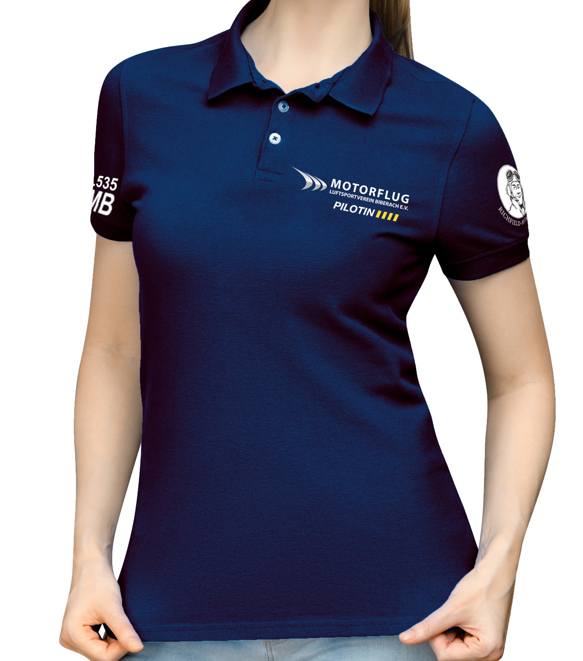 EDMB-polo-pilotin-01 Damen Polo-Shirt "Pilots Edition" LSV Biberach e.V.