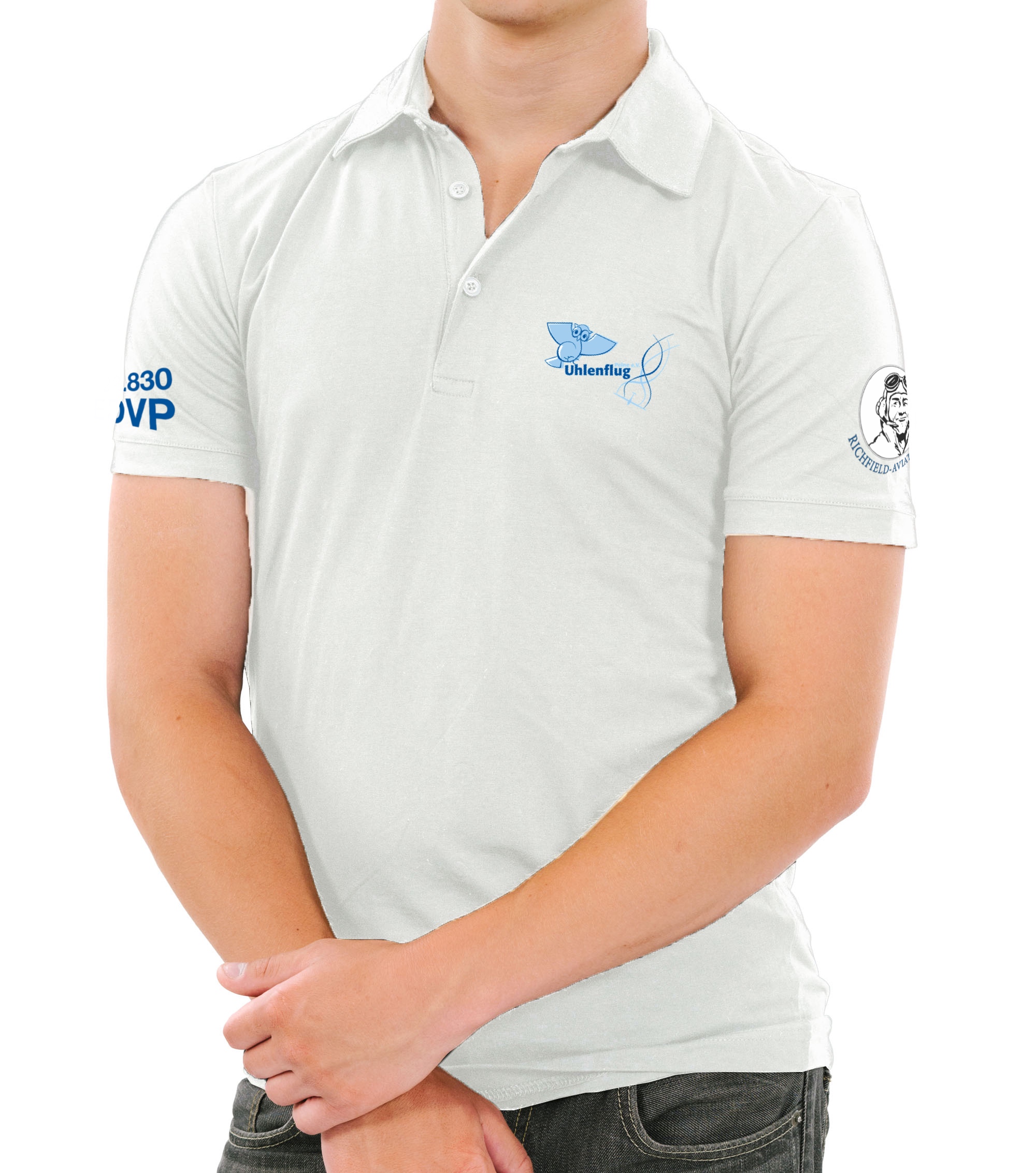 EDVP-man-polo-white-01 Herren Polo-Shirt Uhlenflug Peine e.V.