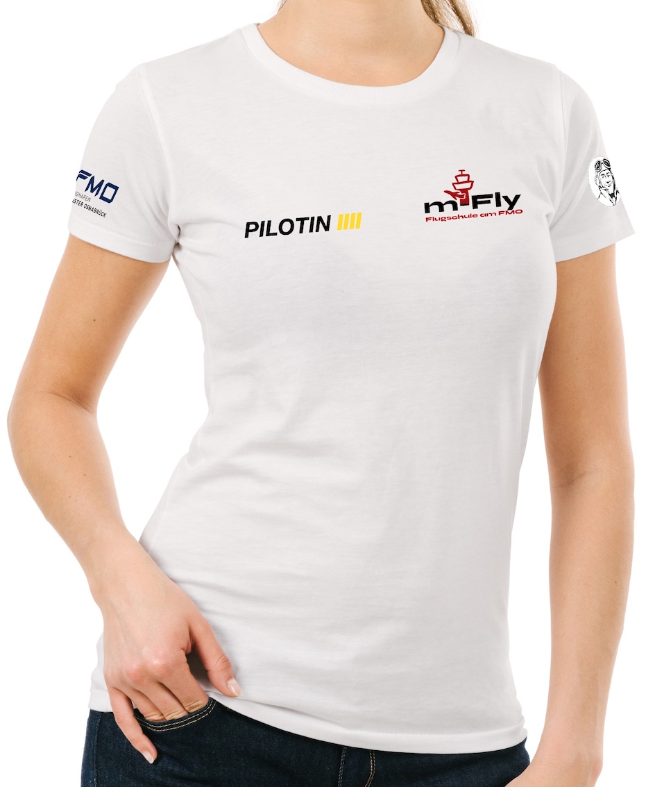 m-Fly-PILOT-lady-t-shirt-white-01 Damen T-Shirt "Pilots Edition" m-Fly