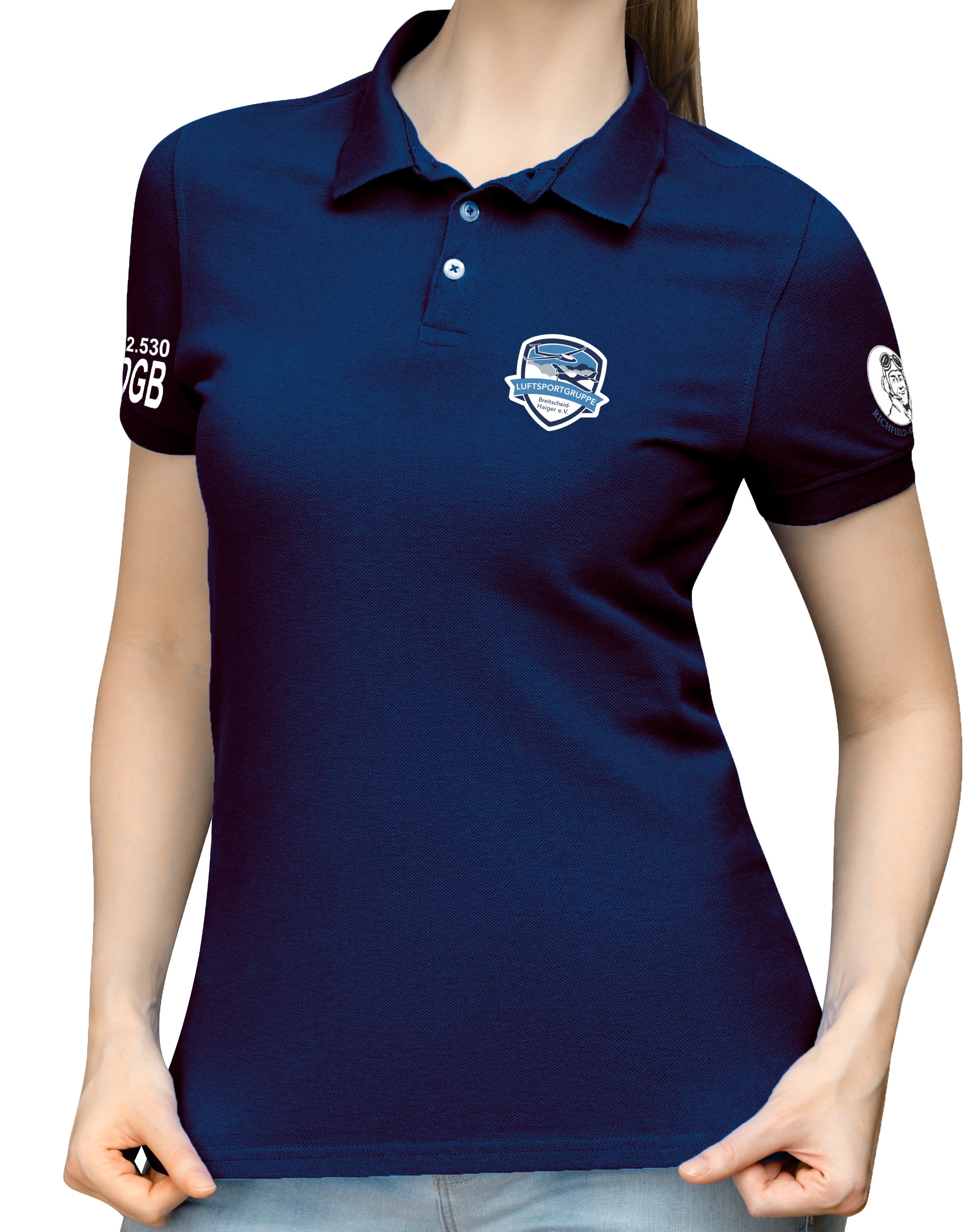 EDGB-lady-polo-navy-01 Damen Polo-Shirt LSG Breitscheid-Haiger e.V.