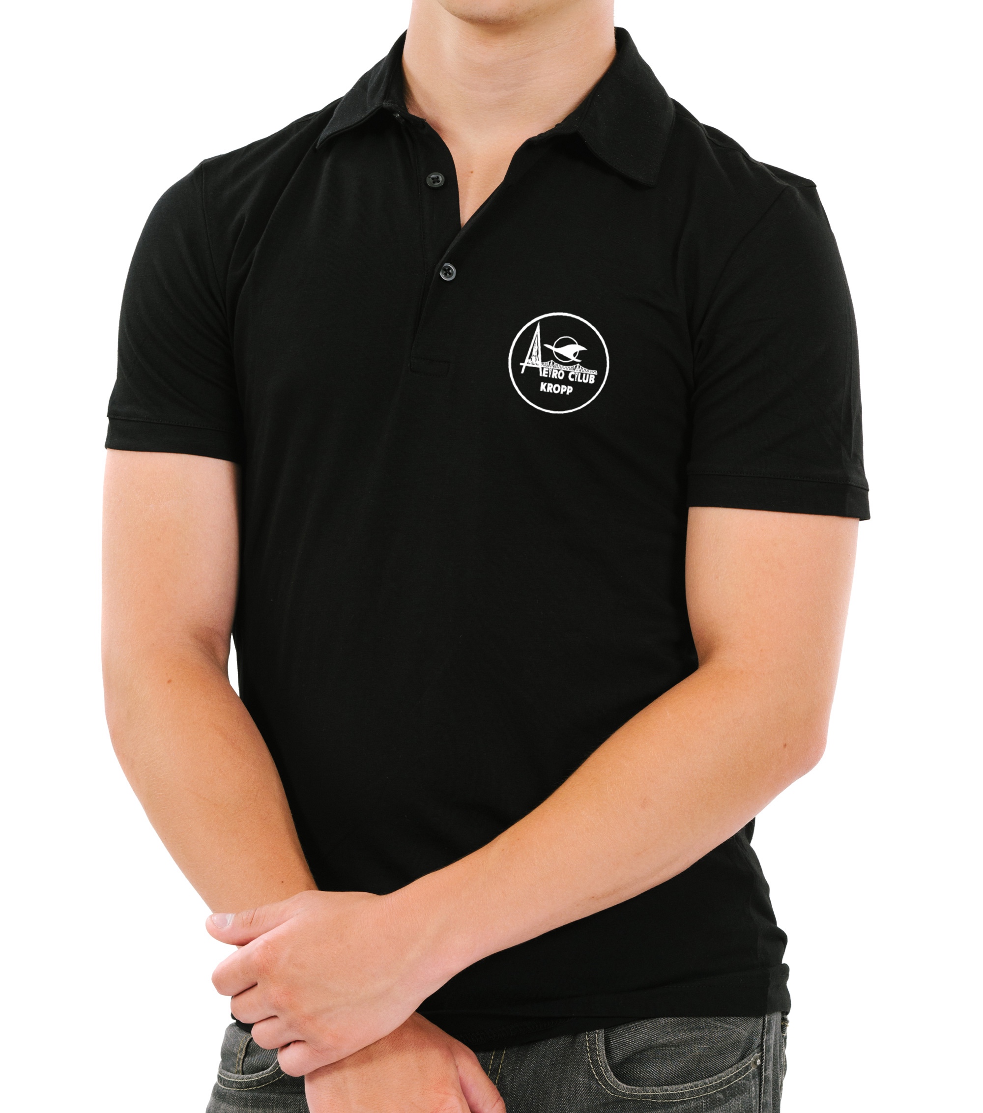 EDXC-BASIC-men-polo-black-01 Herren BASIC-Polo-Shirt Aero Club Kropp e.V.