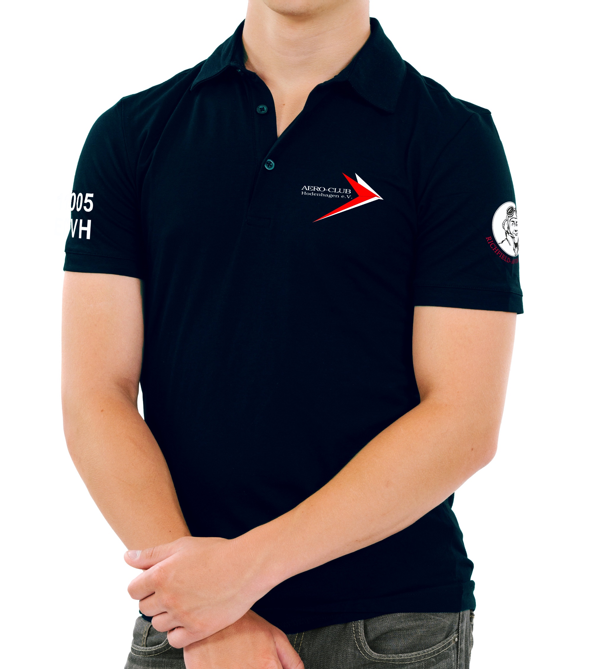 polo-EDVH-navy-01 Herren Polo-Shirt AERO-CLUB Hodenhagen e.V.