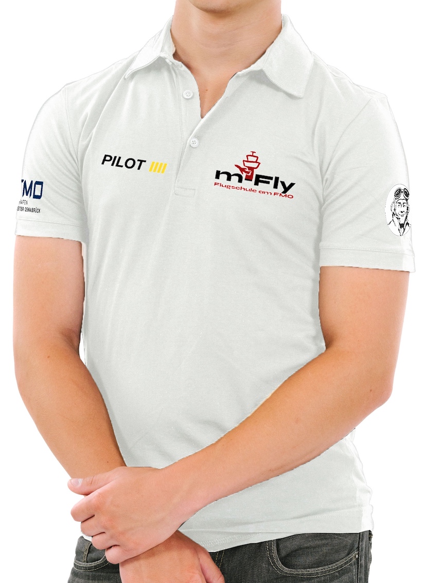 m-Fly-PILOT-man-polo-white-01 Herren Polo-Shirt "Pilots Edition" m-Fly