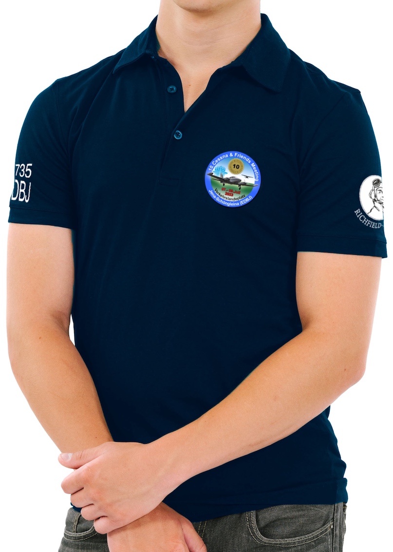 EDBJ-cessna-23-man-polo-navy-01 Herren Polo-Shirt EDBJ Cessna Treffen